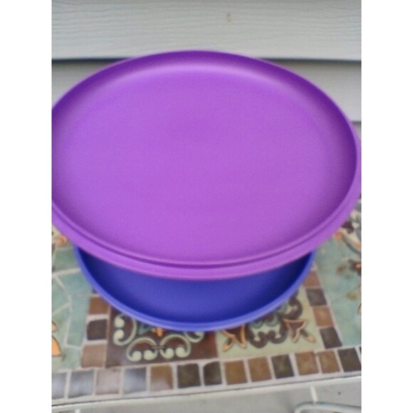 Vintage Tupperware Set Serve-It-All Pedestal Cake Pie Serving Stand - Picture 4 of 10